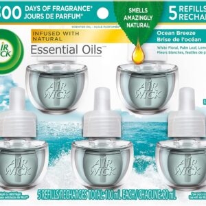 Airwick Plug In Scented Oil,Ocean Breeze,White Floral and Palm Leaf Scent